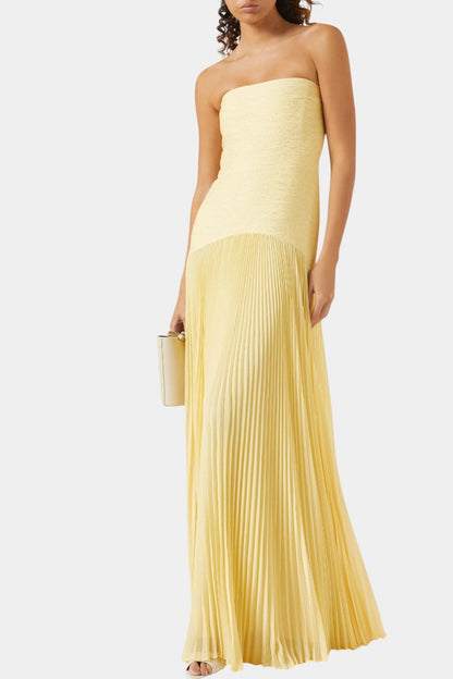 Deia Mesh Maxi Dress | Bell Sleeves, Front Slit